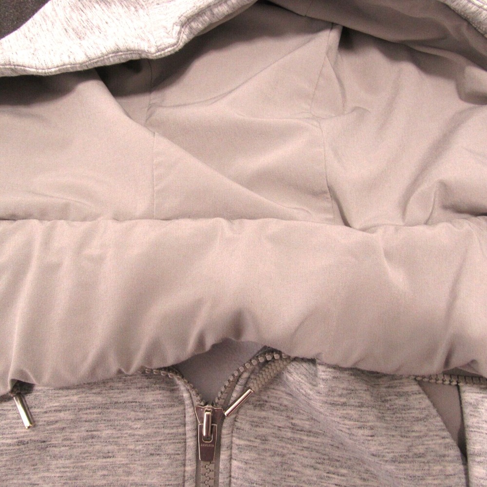 Athleta Women's‎ Jacket Medium Victory Primaloft Full Zip Hoodie Gray - Picture 13 of 16